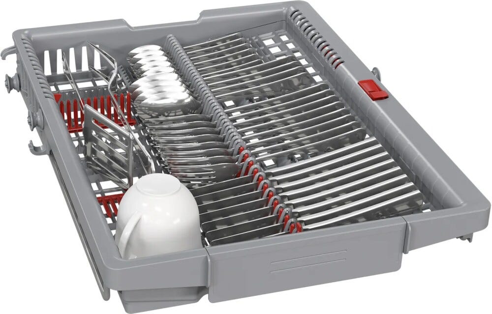 Bosch SPV6EMX09E serie 6 Lavastoviglie slim incasso totale, cm. 45, 10 coperti, motore EcoSilence e asciugatura EfficientDry