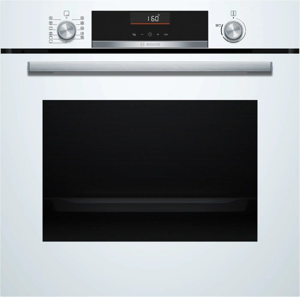 Bosch HBG536EW4 serie 6 Forno elettrico da incasso, 60 cm, 71 litri, con funzione airfry e funzione pizza, bianco
