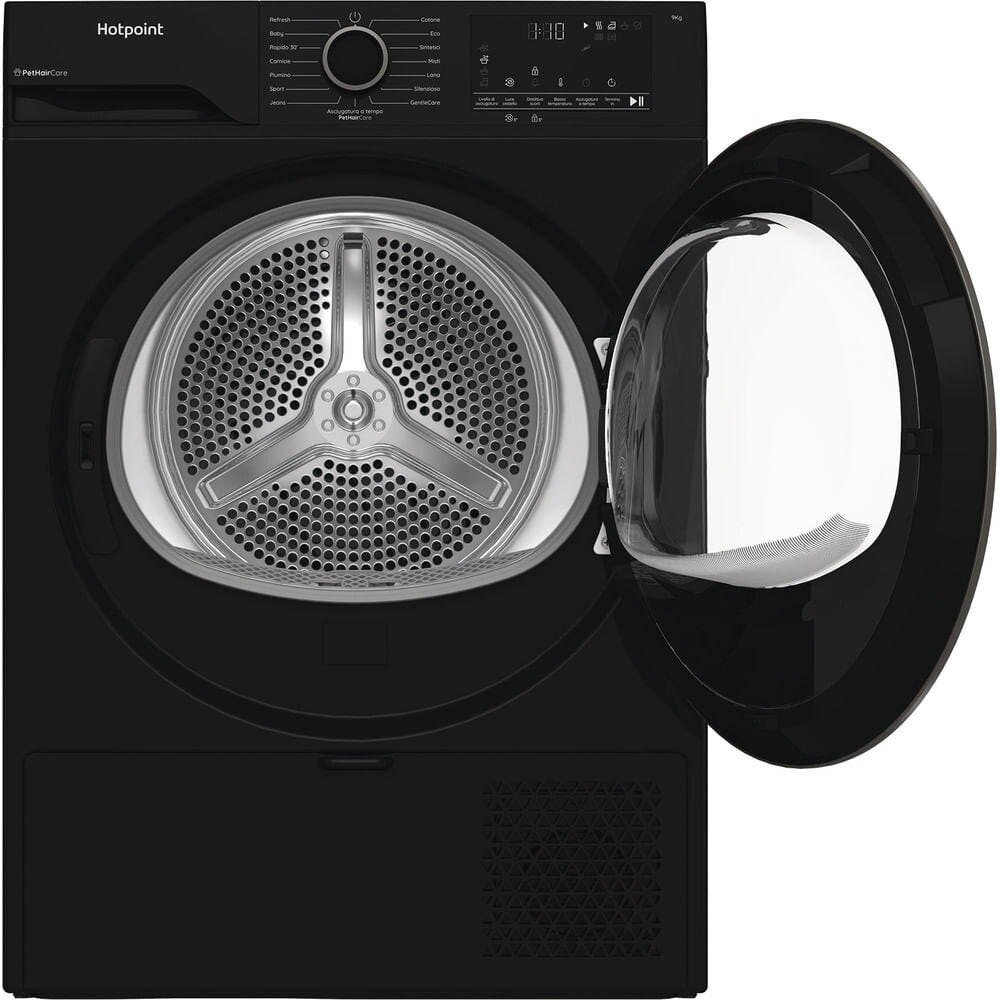 Hotpoint Ariston HPT 94D BBS IT Dèlica Asciugatrice cm. 60 - capacità 9 kg - nero
