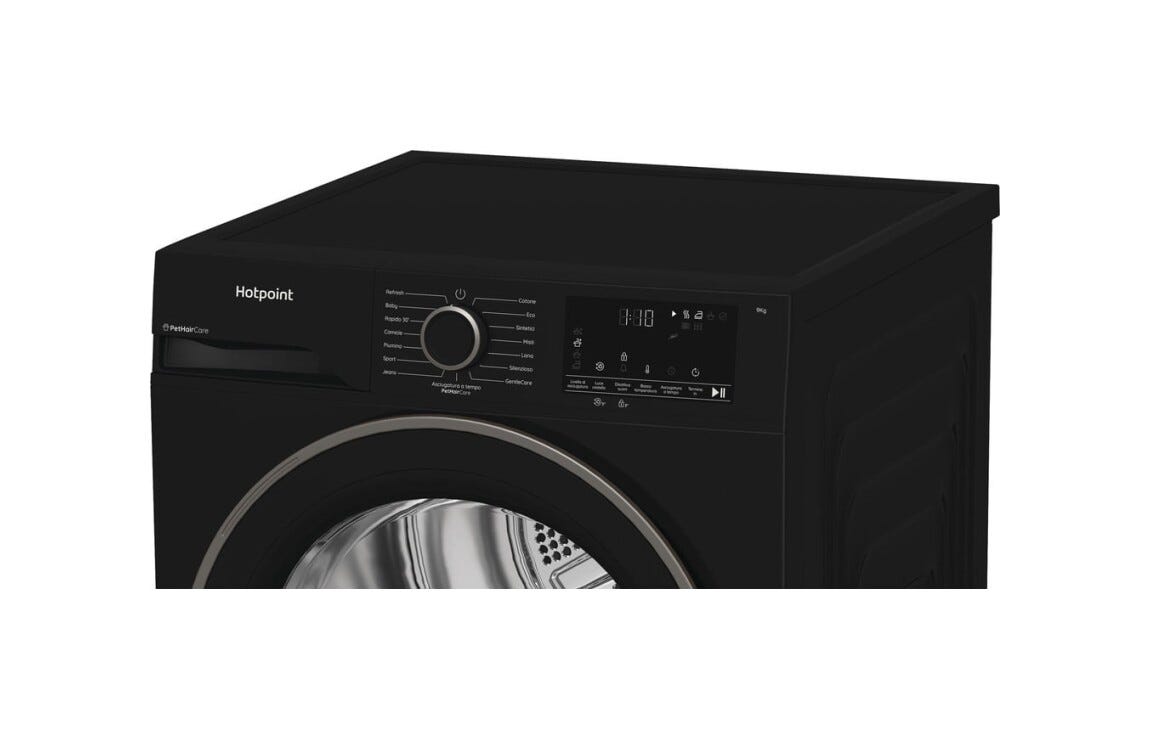 Hotpoint Ariston HPT 94D BBS IT Dèlica Asciugatrice cm. 60 - capacità 9 kg - nero