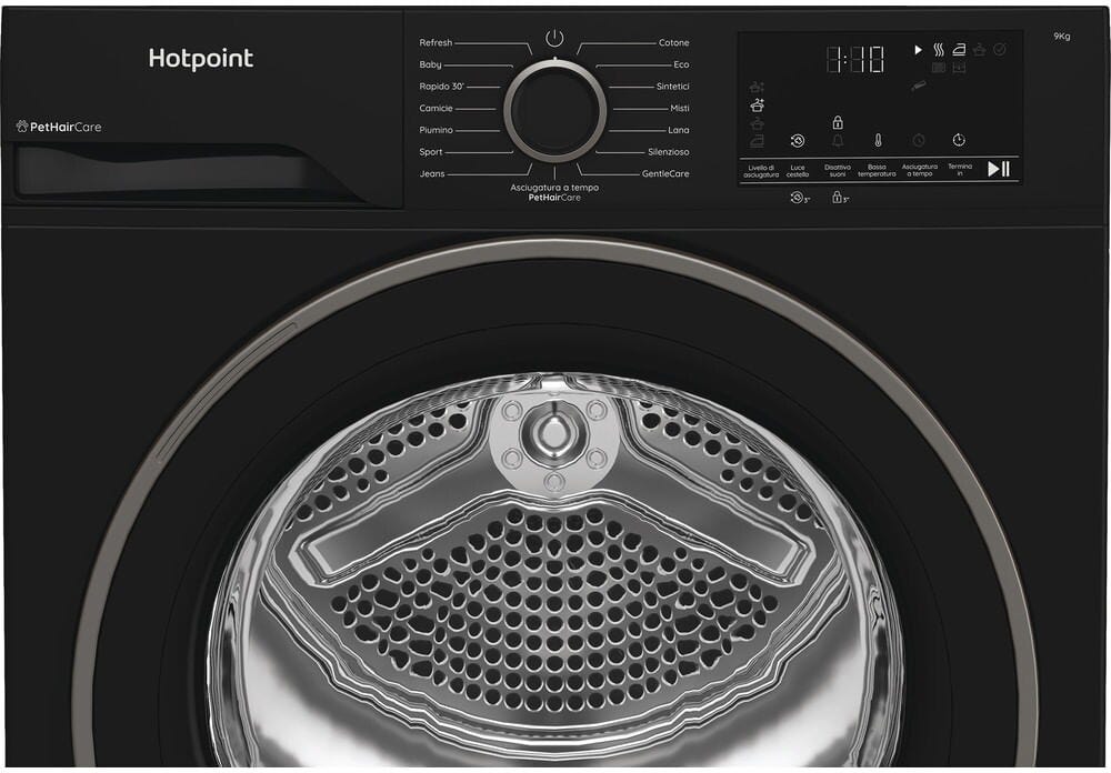 Hotpoint Ariston HPT 94D BBS IT Dèlica Asciugatrice cm. 60 - capacità 9 kg - nero