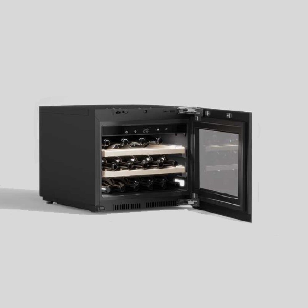 Cromberg HCV64BD Cantinetta vini da incasso 59 cm, 45 h, 14 bottiglie, vetro nero
