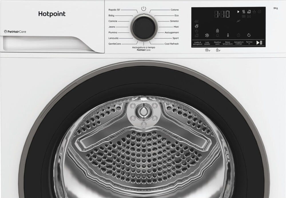Hotpoint Ariston HPT 83D BS IT Dèlica Asciugatrice cm. 60 - capacità 8 kg - bianco