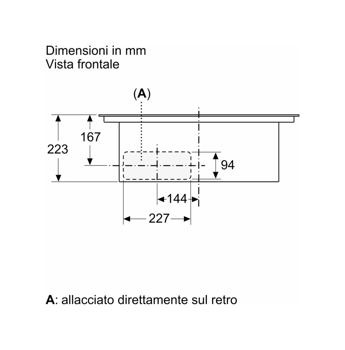 Bosch PVQ731H26E serie 6 Piano cottura a induzione con cappa integrata, cm. 71, 4 zone, estrazione 500 m³/h, Home connect, vetroceramica nero