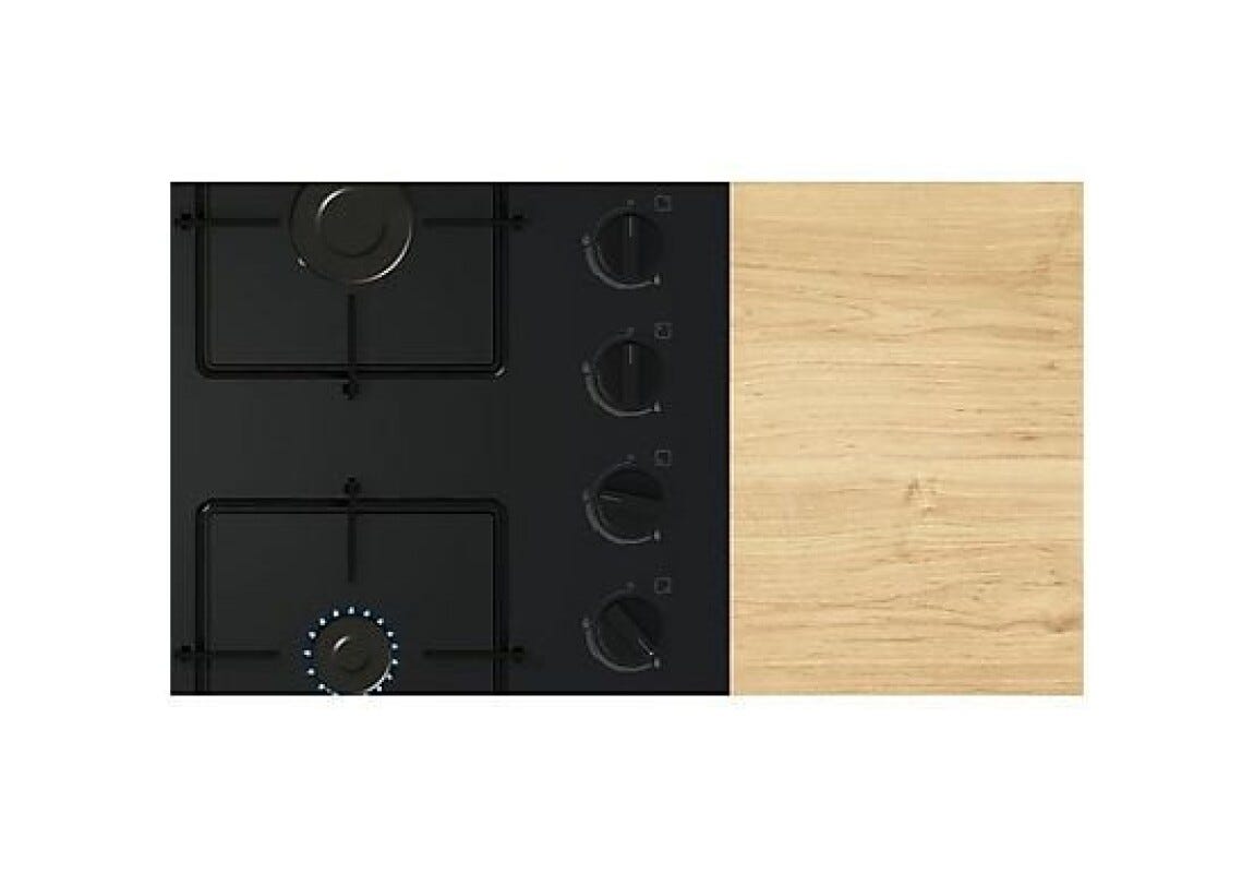 Bosch POP6B6K30 serie 2 Piano cottura a gas, 60 cm, 4 fuochi, griglie individuali in acciaio, vetro temperato, nero