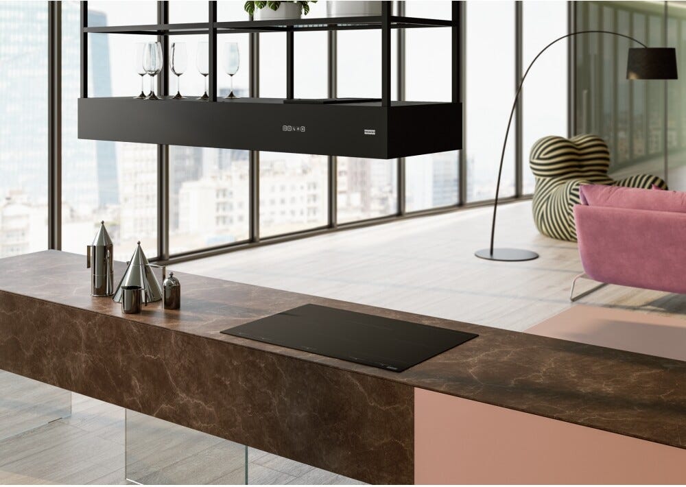 Franke FMY 805 I F KL MB Mythos Piano cottura a induzione 5 zone, 2 zone Flexi, 77 x 51 cm, vetro Black Matt, tecnologia K-Link