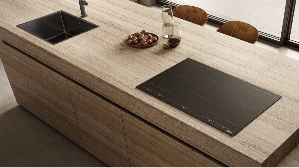 Franke FMY 805 I F KL MB Mythos Piano cottura a induzione 5 zone, 2 zone Flexi, 77 x 51 cm, vetro Black Matt, tecnologia K-Link
