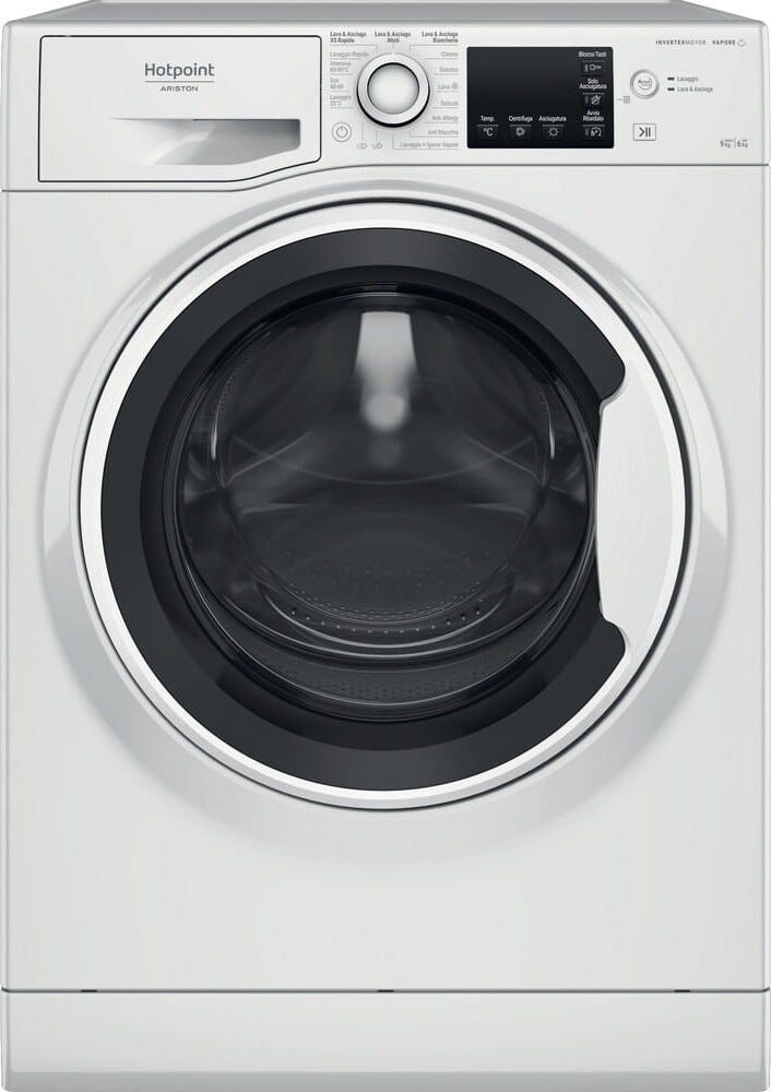 Hotpoint Ariston NDBR 984469 WA IT Lavasciuga, 9 kg lavaggio, 6 kg asciugatura, motore inverter, bianco