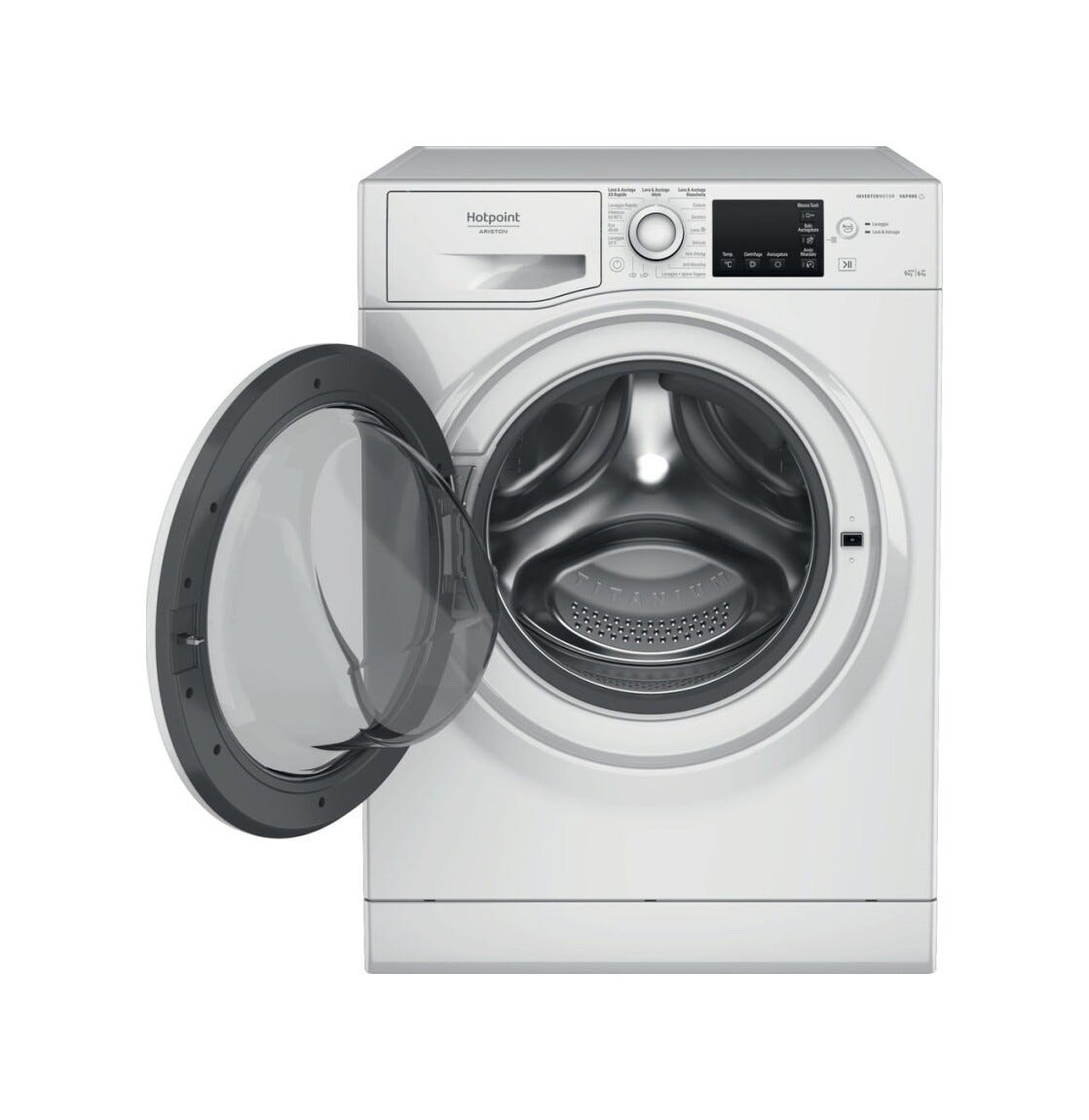 Hotpoint Ariston NDBR 984469 WA IT Lavasciuga, 9 kg lavaggio, 6 kg asciugatura, motore inverter, bianco