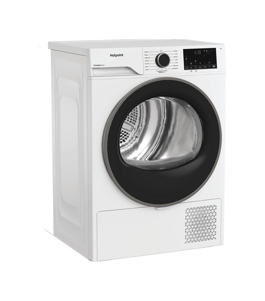 Hotpoint Ariston HPTS 74D BS IT Dèlica Asciugatrice a pompa di calore 7 kg, motore Inverter BPM, classe C, bianco