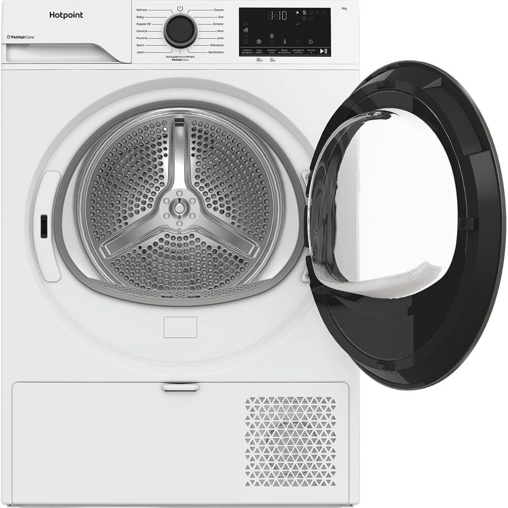 Hotpoint Ariston HPTS 74D BS IT Dèlica Asciugatrice a pompa di calore 7 kg, motore Inverter BPM, classe C, bianco