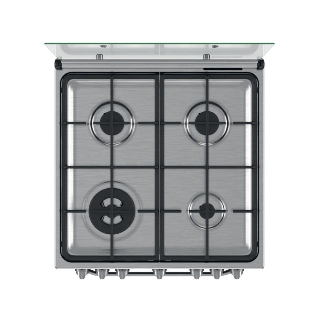 Hotpoint Ariston HS68G8PHX/E Cucina da accosto, 4 fuochi a gas, forno elettrico multifunzione, nero