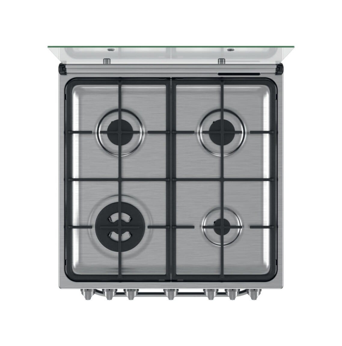 Hotpoint Ariston HS68G8PHX/E Cucina da accosto, 4 fuochi a gas, forno elettrico multifunzione, nero