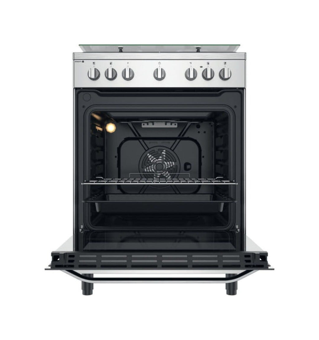 Hotpoint Ariston HS68G8PHX/E Cucina da accosto, 4 fuochi a gas, forno elettrico multifunzione, nero