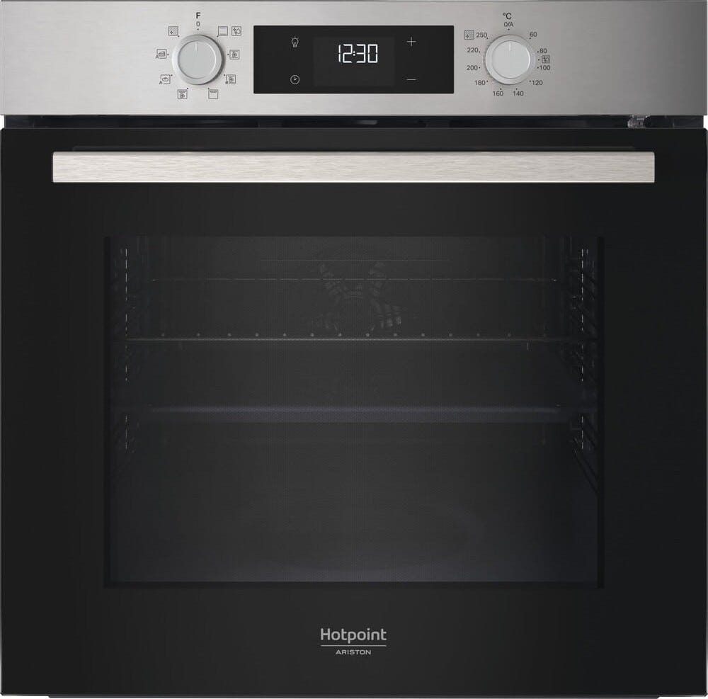 Hotpoint Ariston HAO 275P X Forno elettrico da incasso, multifunzione, pirolitico, inox/nero