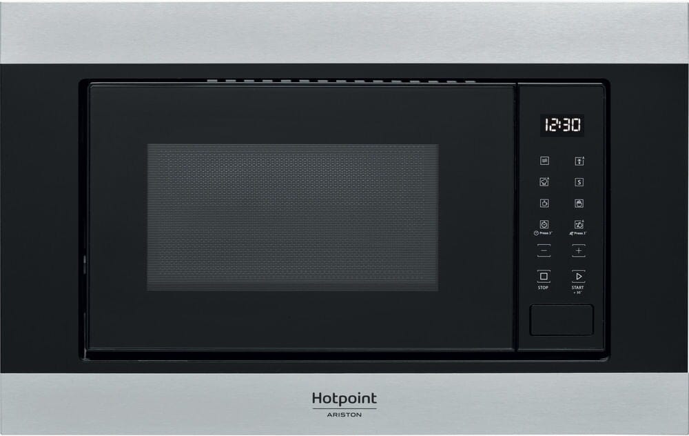 Hotpoint Ariston MF20S IX HA.1 Forno microonde da incasso, capacità 20 litri, grill 1000 W, 6 livelli di potenza, inox/nero