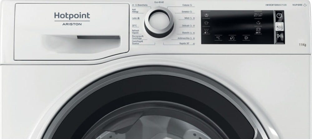 Hotpoint Ariston NBT 1148 WSA IT Lavatrice a libera installazione, capacità 11 kg, 1400 giri, motore inverter, bianco