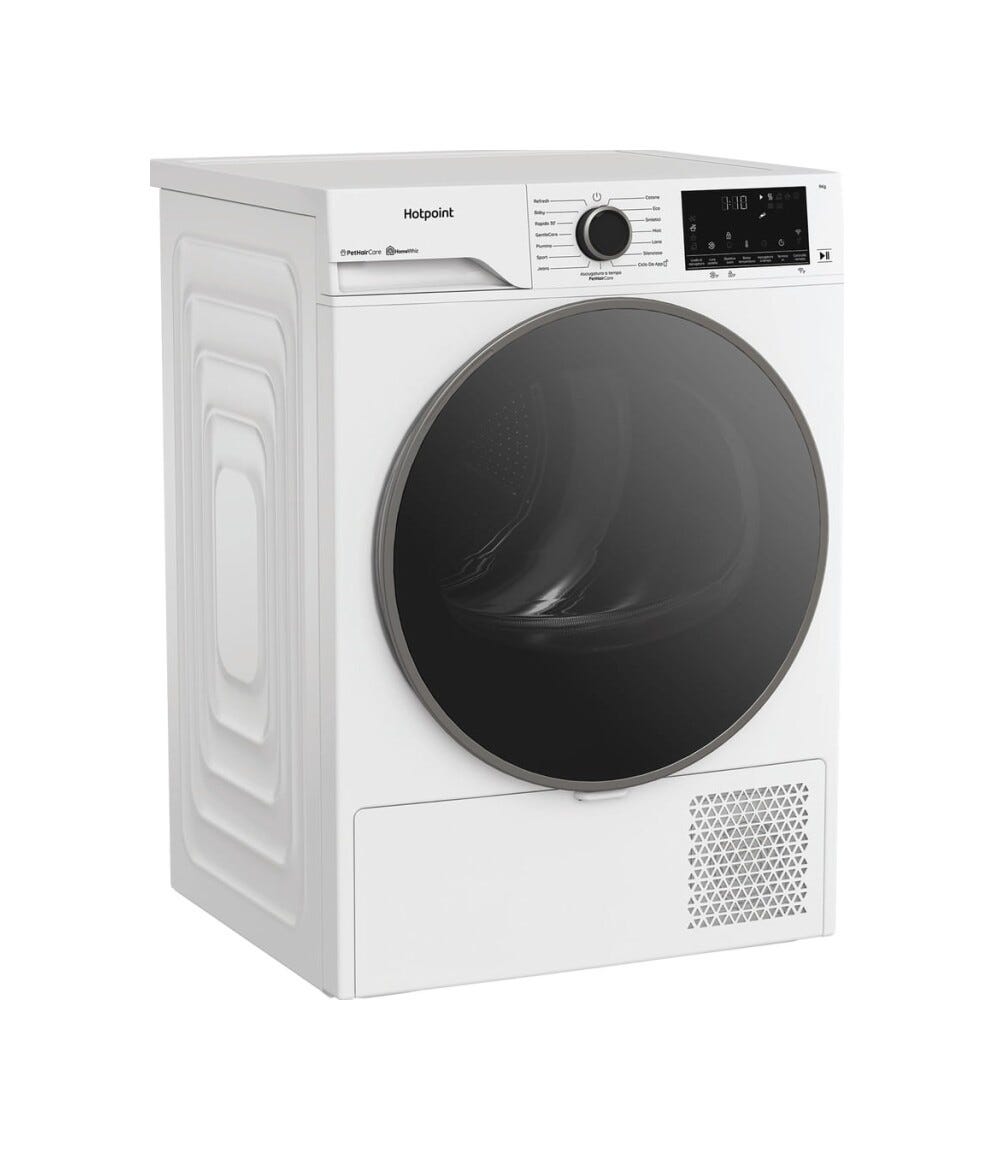 Hotpoint Ariston HPT 96D BS IT Asciugatrice a pompa di calore, 9 kg, bianco