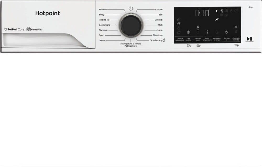 Hotpoint Ariston HPT 96D BS IT Asciugatrice a pompa di calore, 9 kg, bianco