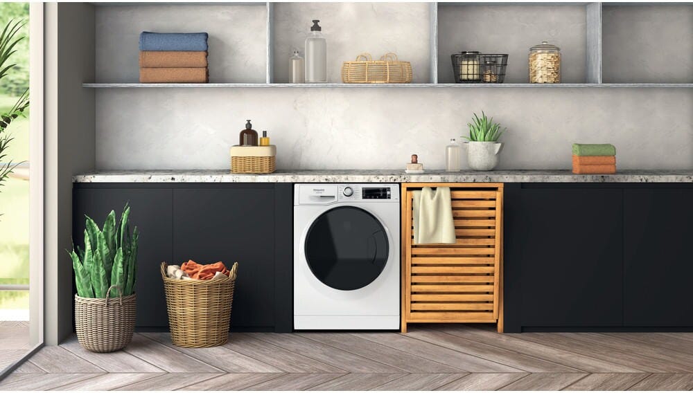 Hotpoint Ariston NBT 1048 WD A IT Lavatrice a libera installazione, capacità 10 kg, 1400 giri, motore inverter, bianco