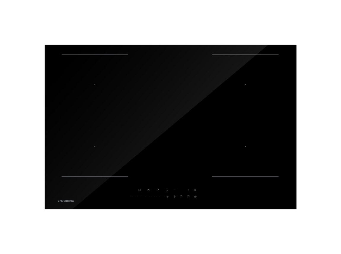 Cromberg HIK80FB Piano cottura a induzione 4 zone, 80 x 52 cm, vetro nero