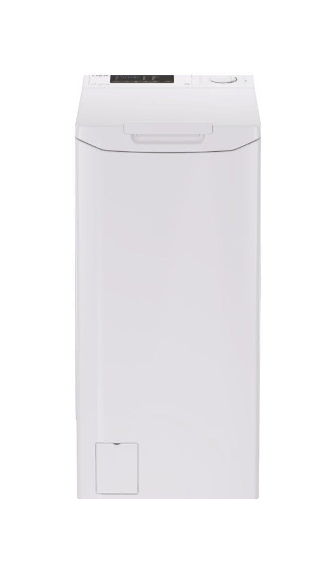 Candy TCAS265D3-S ProWash 300 Lavatrice a carica dall’alto, 6 kg, 1200 RPM, Classe C, 17 programmi