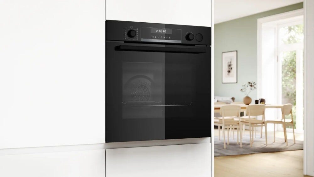 Bosch HRG578CB7 serie 6 Forno elettrico con funzione vapore, cm. 60, pulizia con pirolisi, nero
