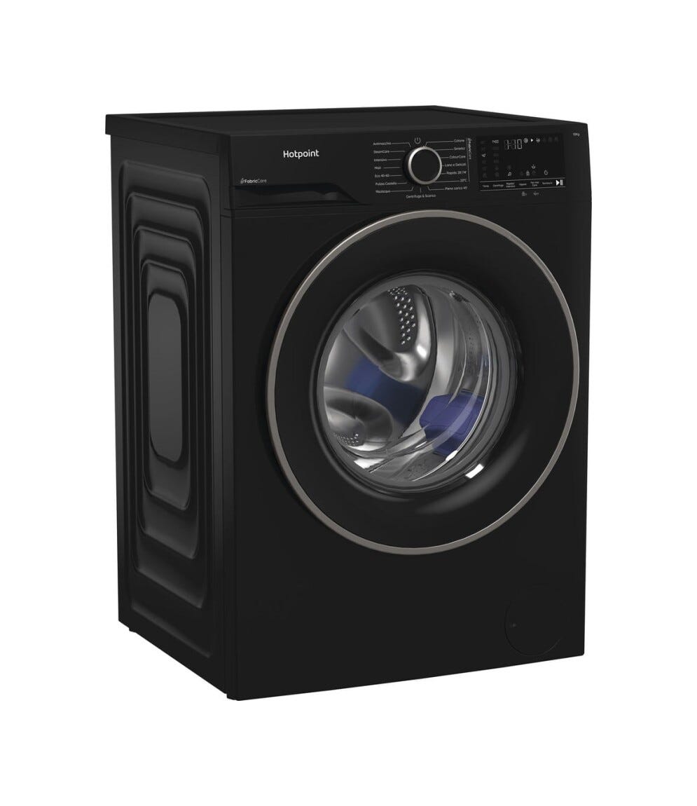 Hotpoint Ariston HB 103B CARE IT Dèlica Lavatrice a libera installazione, capacità 10 kg, 1400 giri, motore inverter, nero