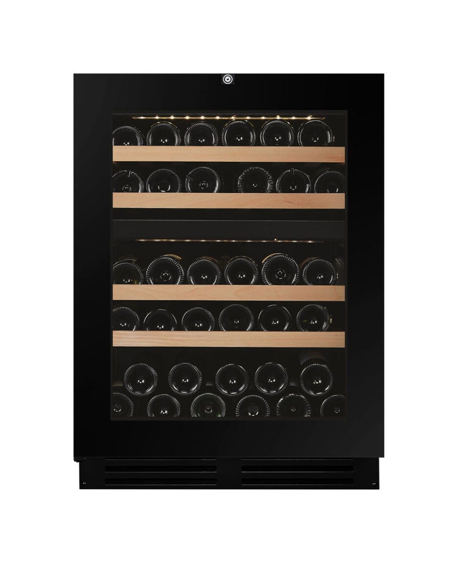 Dunavox DAUF-39.119DB.TO Flow-39.TO Cantina vino da incasso, 39 bottiglie, doppia zona, design sottopiano