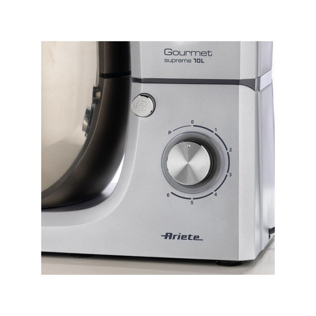 Ariete 1576/00 Gourmet Supreme Impastatrice planetaria, 2000W, capacità 10 Litri, 6 velocità + Pulse, nero/inox