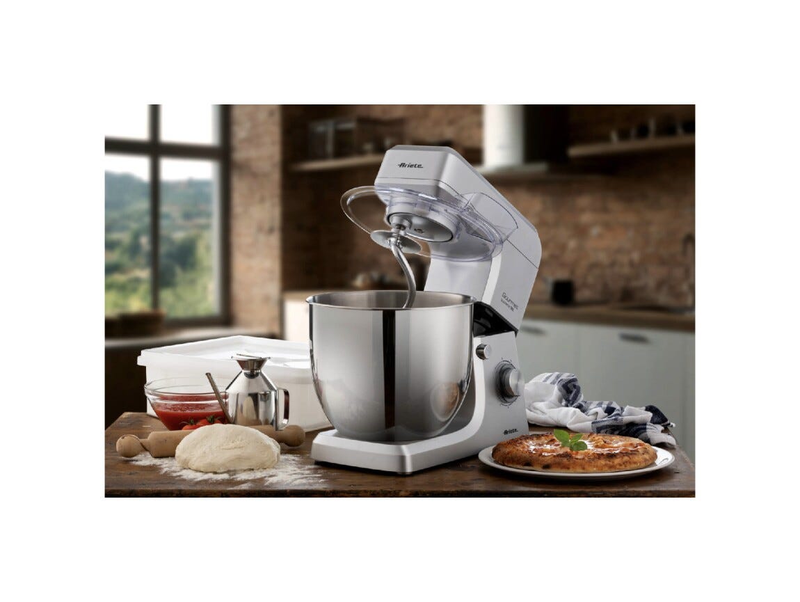 Ariete 1576/00 Gourmet Supreme Impastatrice planetaria, 2000W, capacità 10 Litri, 6 velocità + Pulse, nero/inox