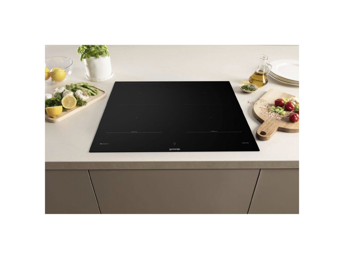 Gorenje GI6443BSCWF Piano cottura a induzione cm. 60, 4 zone induzione, BridgeZone, vetroceramica nero