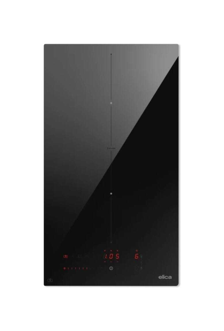Elica RATIO CONNEX 302 PLUS BL Piano cottura a induzione 30 cm, zona bridge, vetro nero
