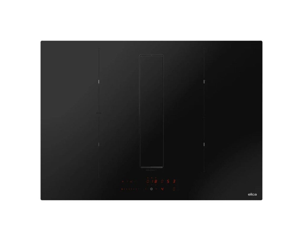 Elica NIKOLATESLA FIT RAW BR/A/72 Piano cottura induzione cm. 72, cappa integrata, vetro nero opaco