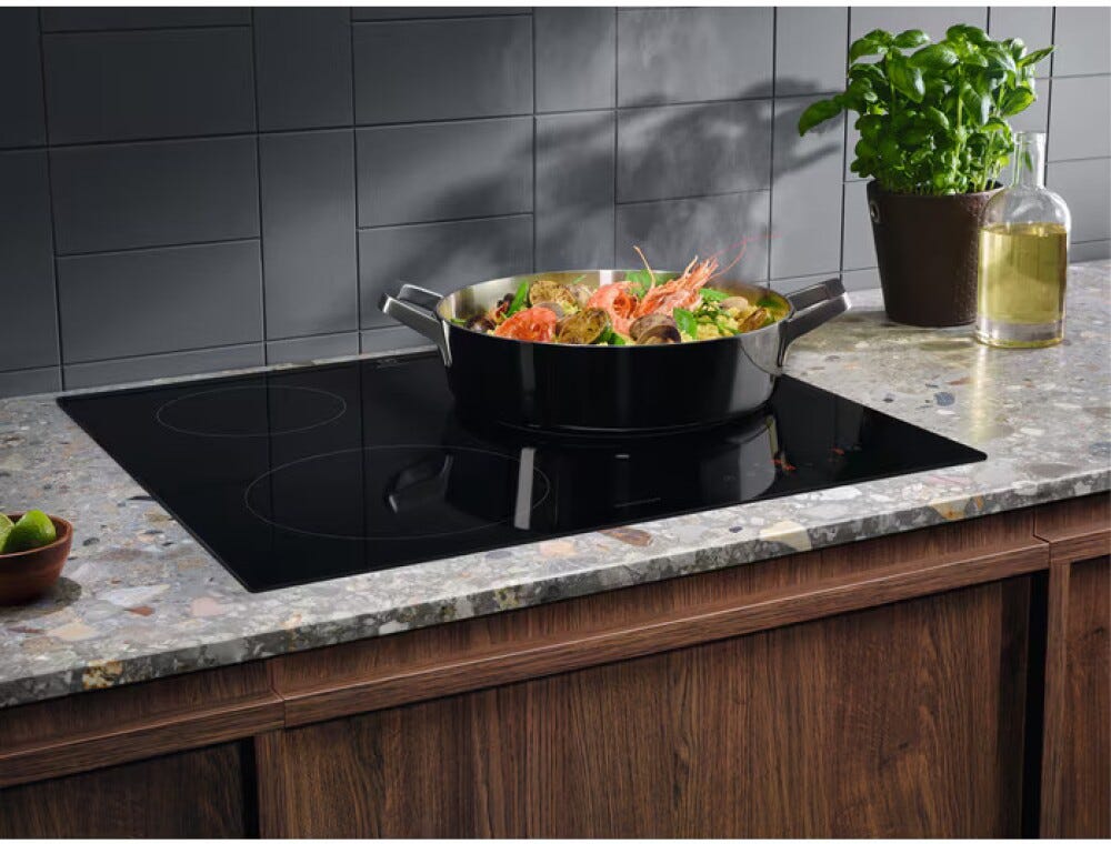 Electrolux CIB60320CK Serie 300 Piano cottura a induzione, 3 zone, 59 cm, funzione Booster, nero