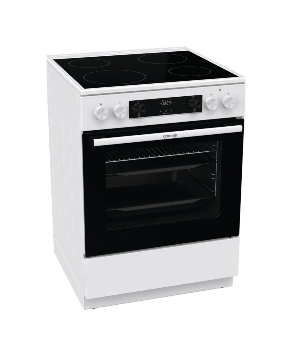 Gorenje GEC6C40WD G600 Cucina da accosto cm. 60, 4 zone elettriche, forno multifunzione, capacità 71 litri, bianco