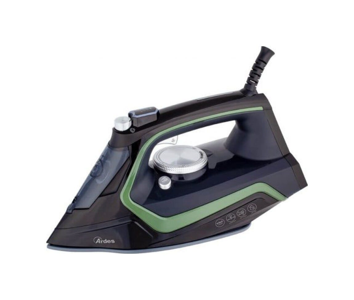 Ardes ARSTIR02B Ferro da stiro a vapore con piastra in ceramica e 2200W.