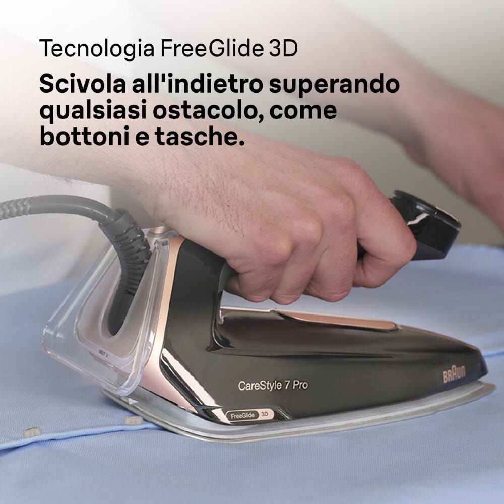 Braun IS 7286 Sistema stirante a caldaia con piastra EloxalPlus.