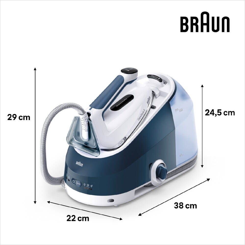 Braun IS5245BL Sistema stirante con caldaia, potente e delicato sui tessuti.