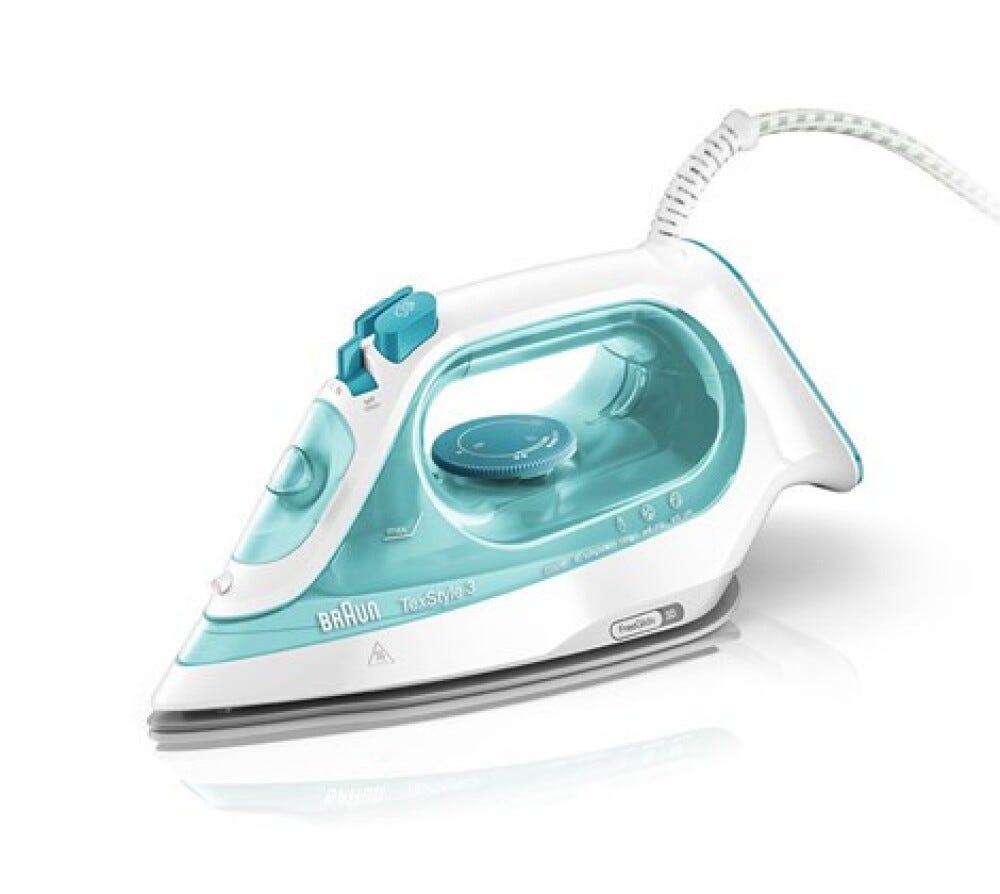 Braun SI3041GR Ferro a vapore con piastra SuperCeramic e punta di precisione.