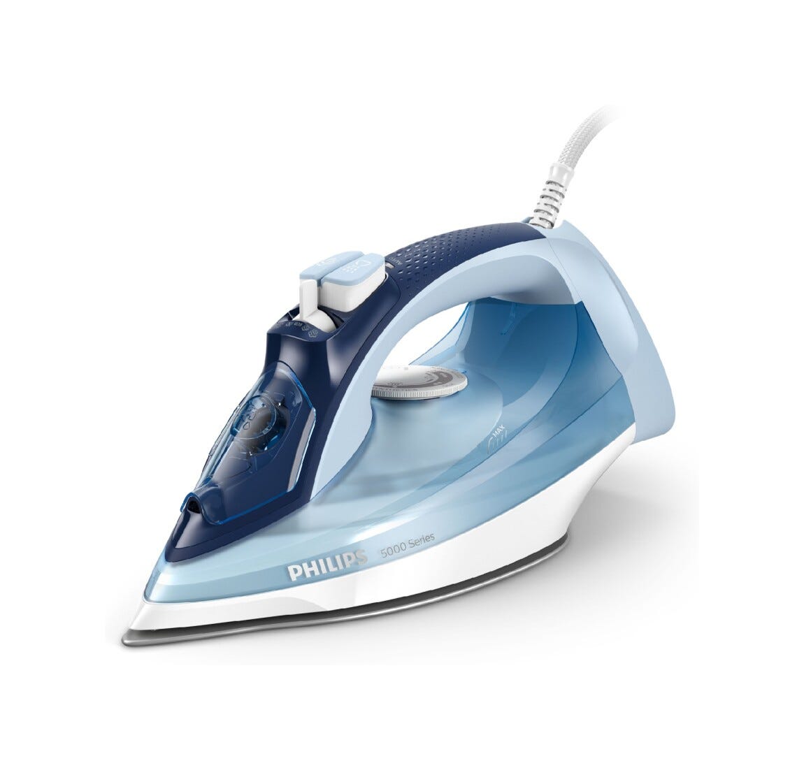 Philips DST5030/20 Ferro da stiro a vapore con piastra SteamGlide Plus per prestazioni durature e facile pulizia.