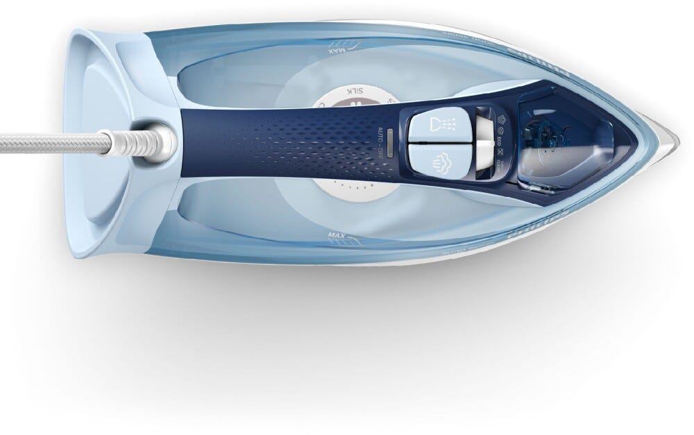 Philips DST5030/20 Ferro da stiro a vapore con piastra SteamGlide Plus per prestazioni durature e facile pulizia.