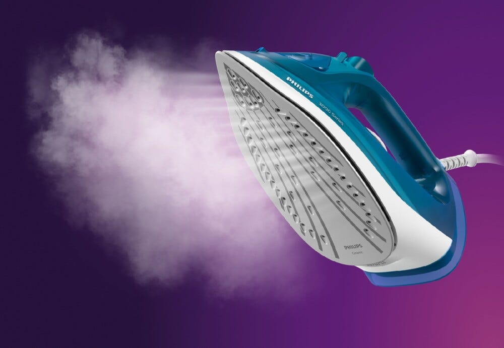Philips DST3040/70 Ferro da stiro a vapore con potente colpo di vapore per eliminare le pieghe ostinate.