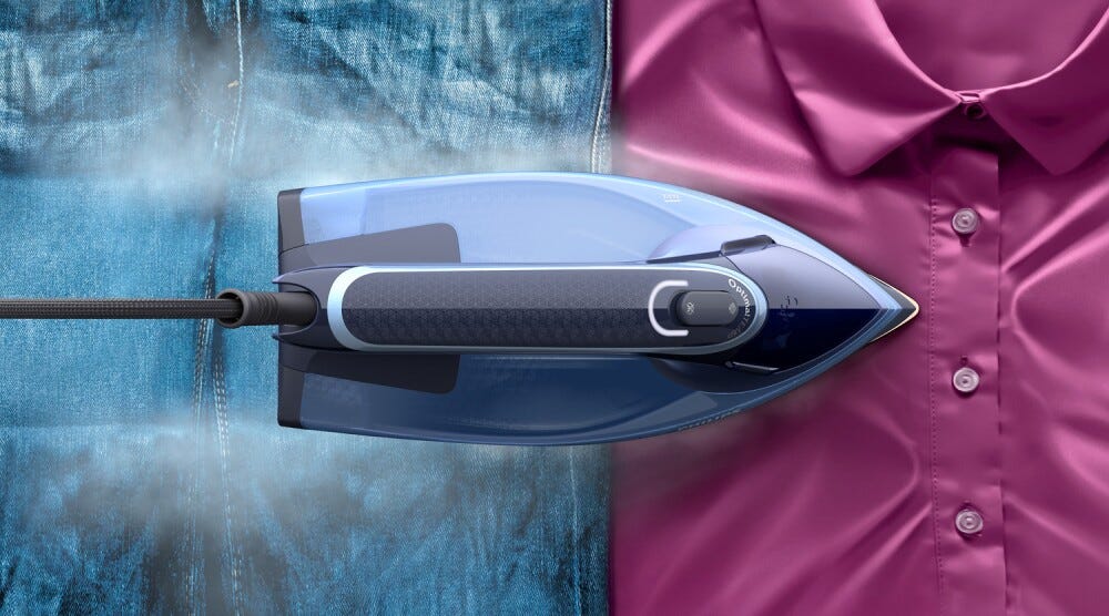 Philips DST8020/20 Ferro da stiro a vapore con tecnologia OptimalTEMP e piastra SteamGlide Elite per risultati perfetti.