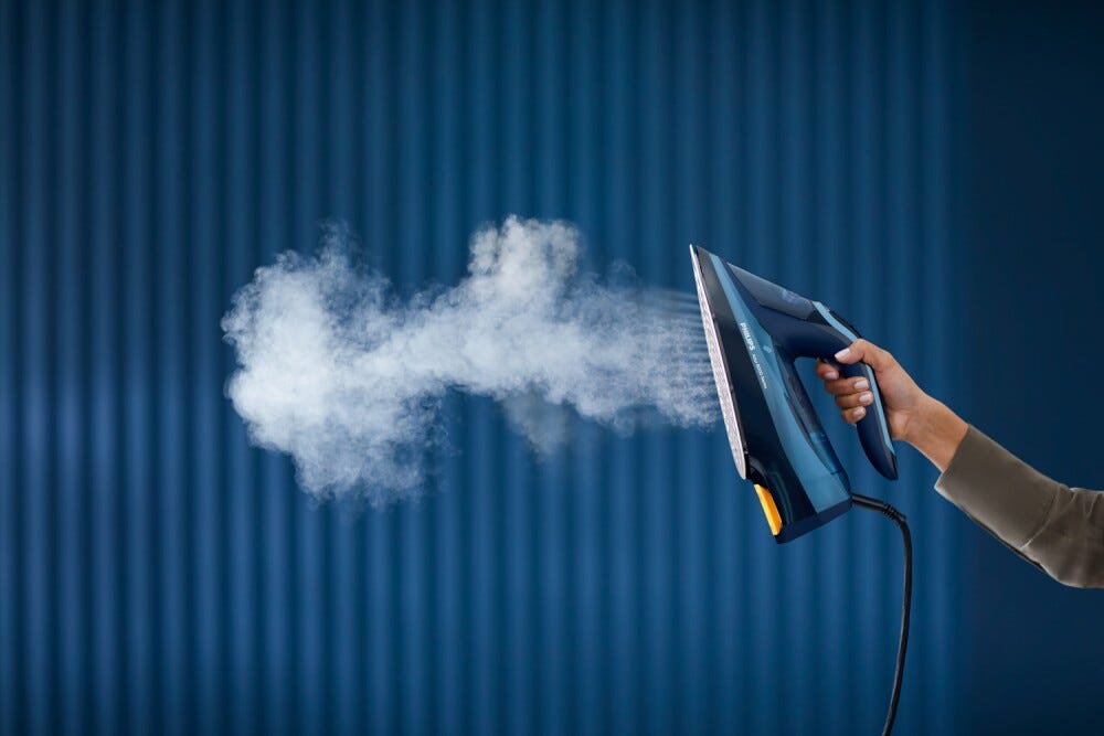 Philips DST8020/20 Ferro da stiro a vapore con tecnologia OptimalTEMP e piastra SteamGlide Elite per risultati perfetti.