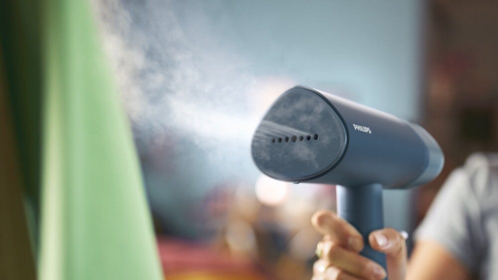 Philips STH3000/20 Stiratrice verticale portatile, compatta e pieghevole, per eliminare le pieghe facilmente.
