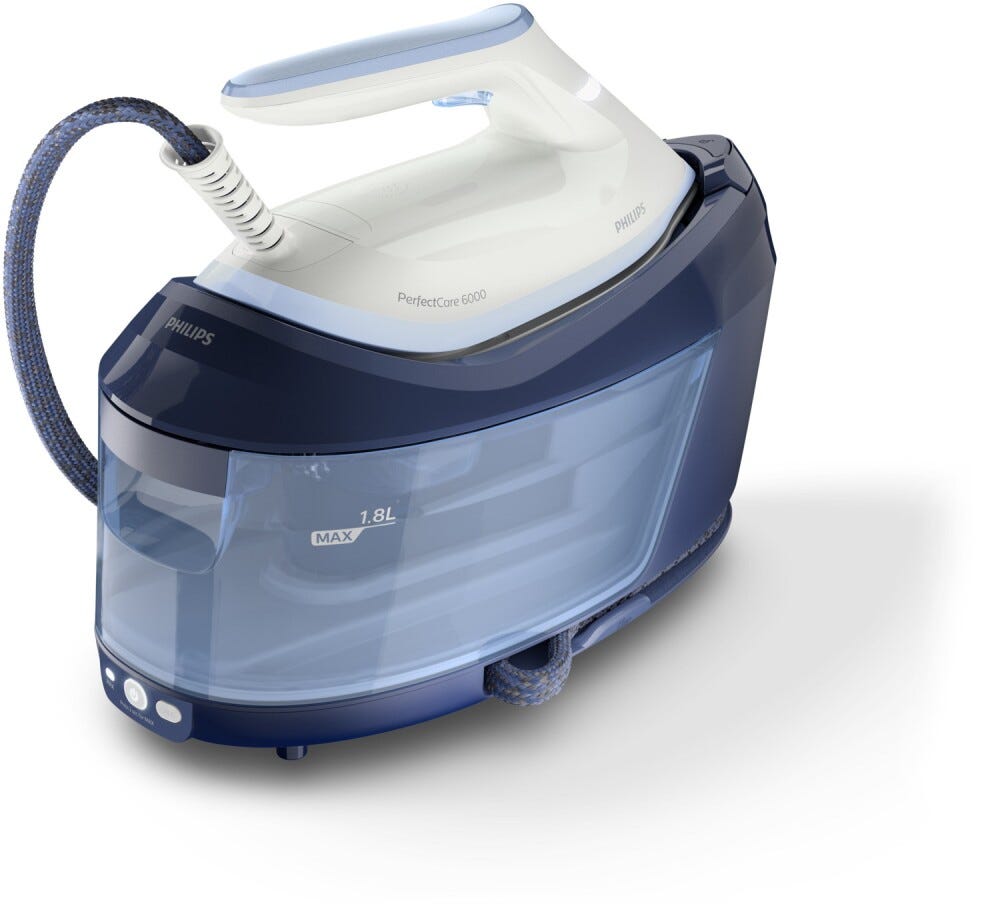Philips PSG6026/20 Ferro da stiro generatore di vapore compatto e potente, con tecnologia OptimalTEMP per una stiratura veloce e sicura.