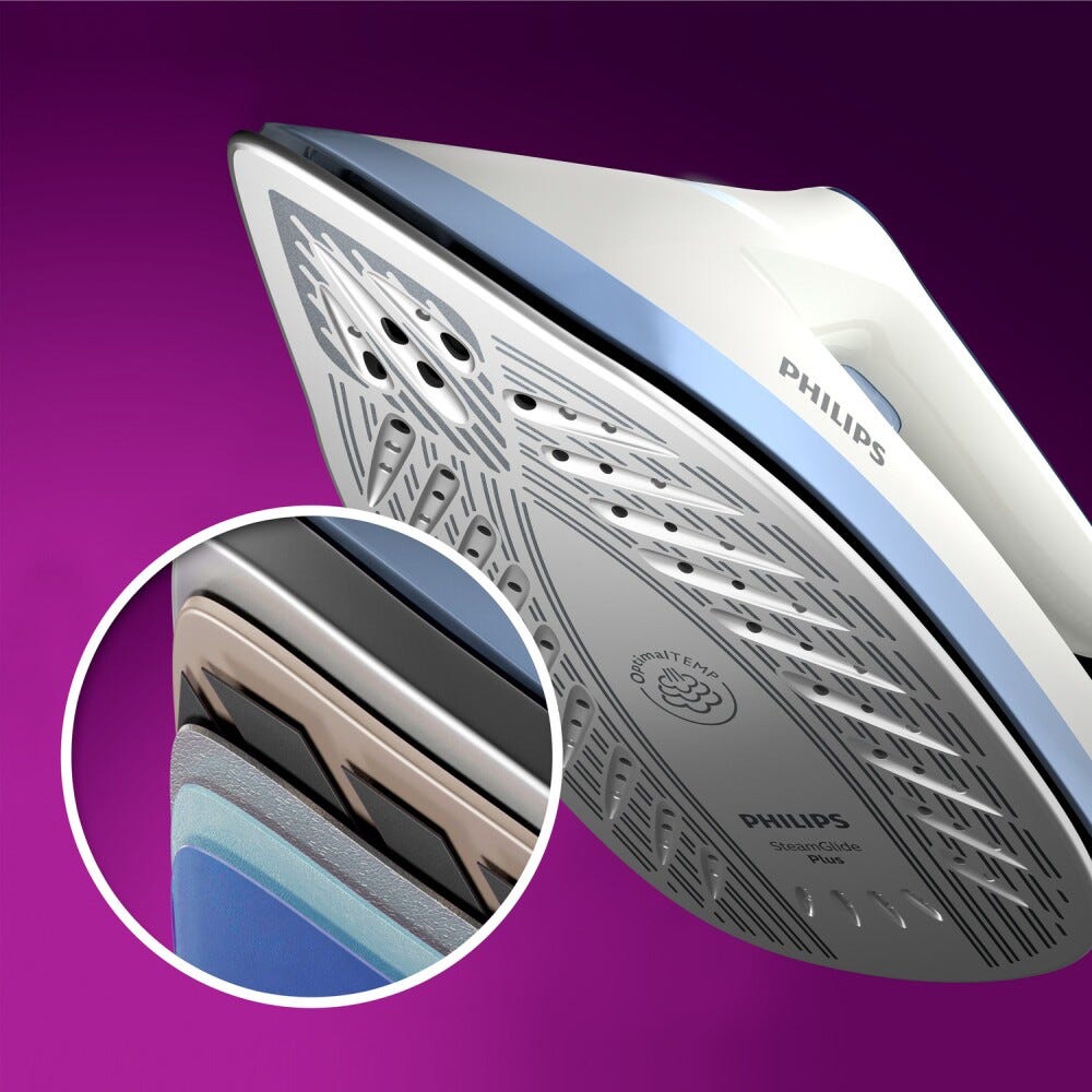 Philips PSG6026/20 Ferro da stiro generatore di vapore compatto e potente, con tecnologia OptimalTEMP per una stiratura veloce e sicura.