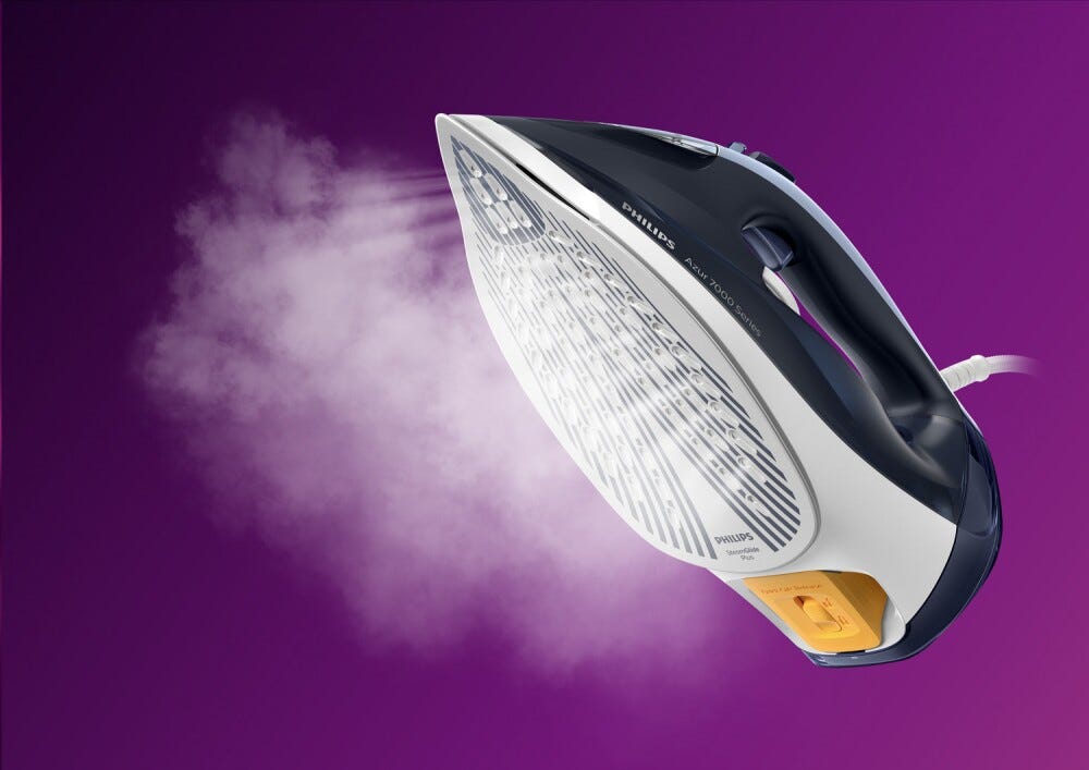 Philips DST7030/20 Ferro da stiro a vapore con colpo di vapore migliorato e piastra SteamGlide Plus per una scorrevolezza perfetta.
