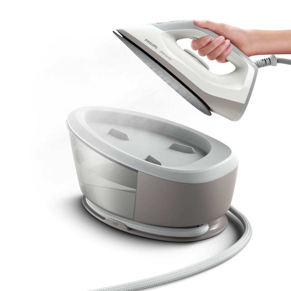 Philips PSG2000/80 Ferro da stiro generatore di vapore con piastra in ceramica e potenza di 2400W.